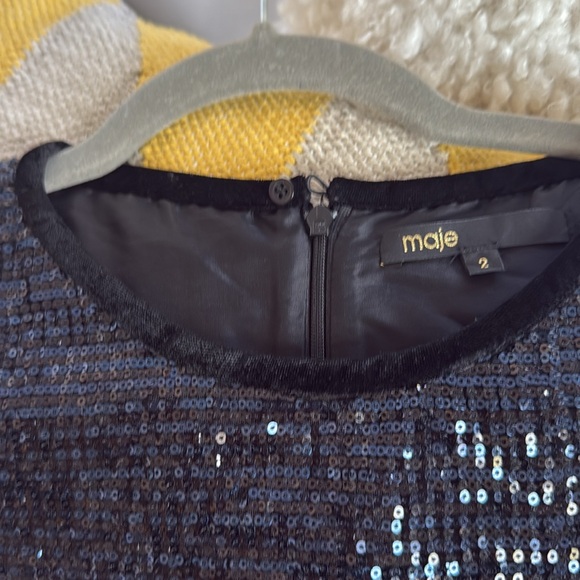 Maje Midnight Blue Sequin Mini Dress- only worn once - Picture 12 of 12